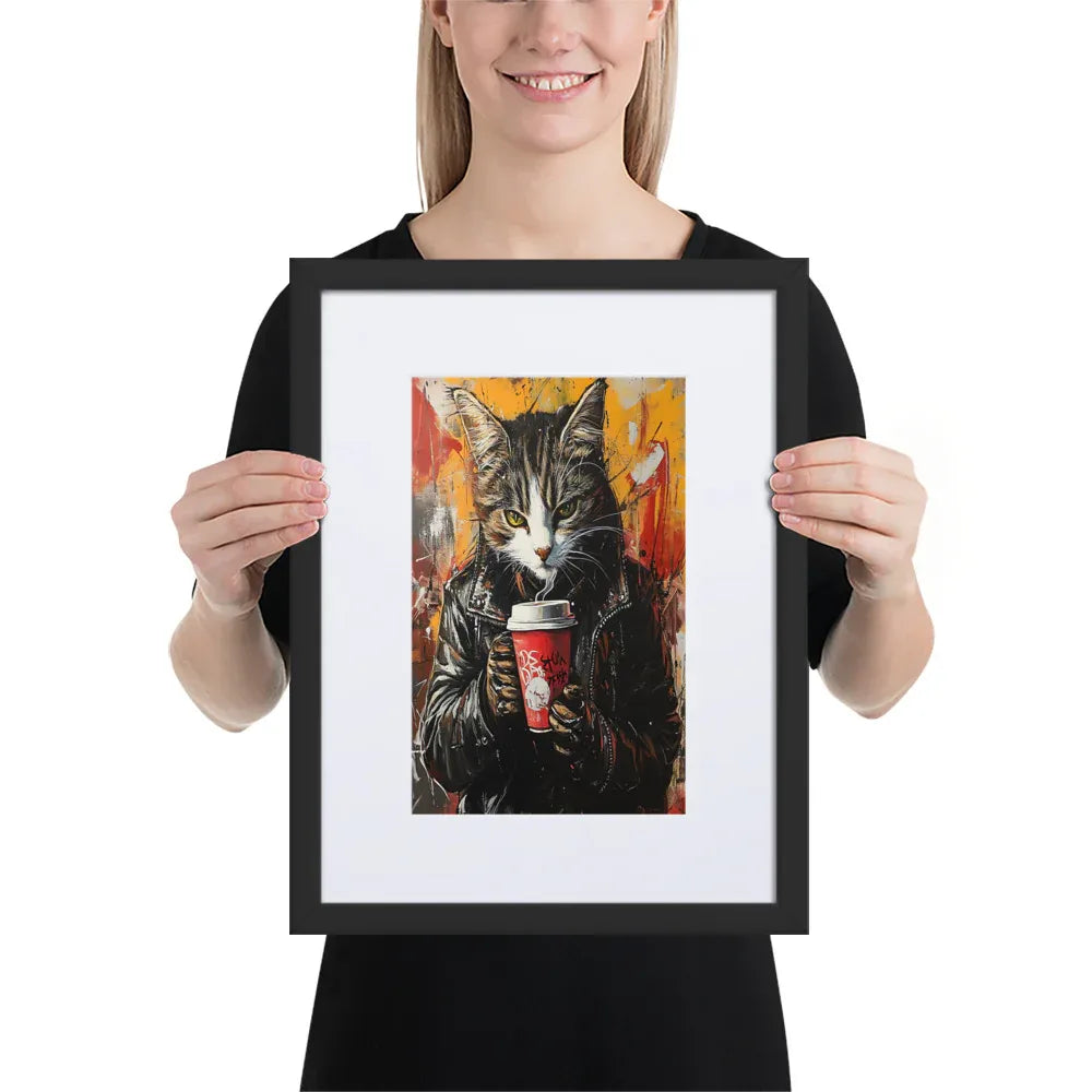 street-art-feline-v18-gerahmtes-poster-gerahmtes-poster-jlr-design-3 - JLR Design
