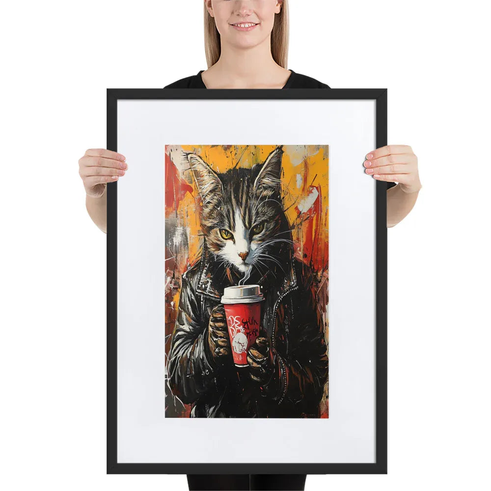 street-art-feline-v18-gerahmtes-poster-gerahmtes-poster-jlr-design-4 - JLR Design