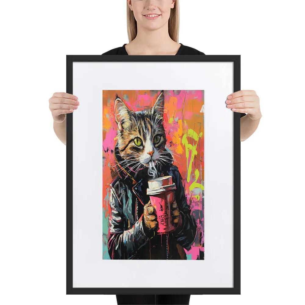 street-art-feline-v2-gerahmtes-poster-gerahmtes-poster-jlr-design-4 - JLR Design