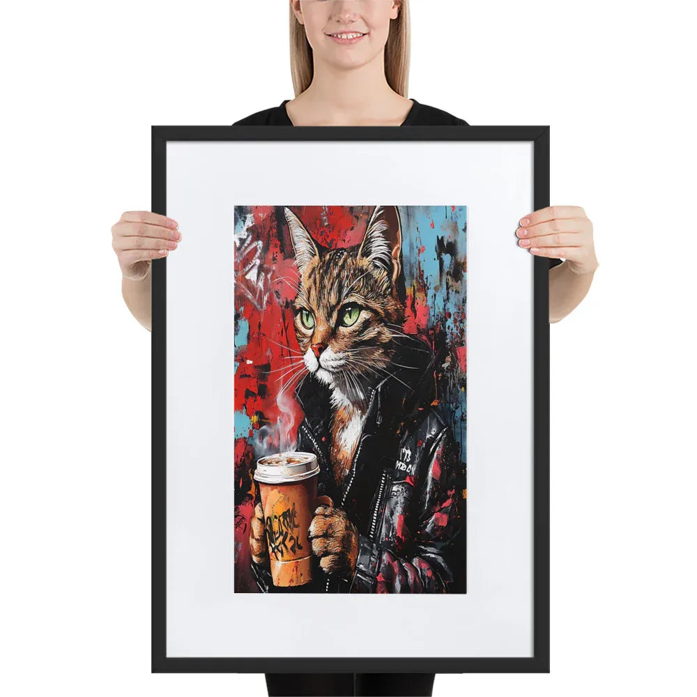 street-art-feline-v4-gerahmtes-poster-gerahmtes-poster-jlr-design-4 - JLR Design