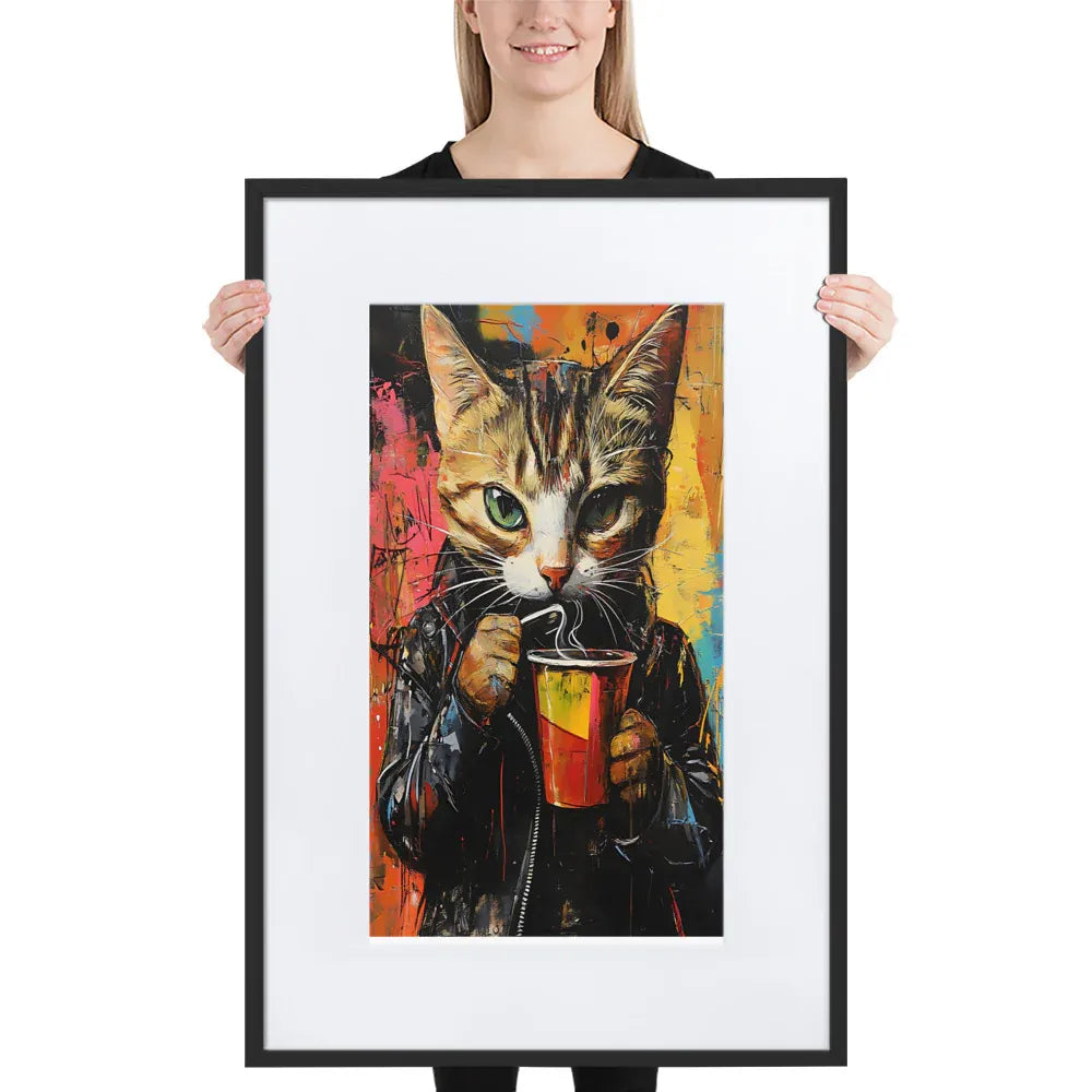 street-art-feline-v9-gerahmtes-poster-gerahmtes-poster-jlr-design-1 - JLR Design