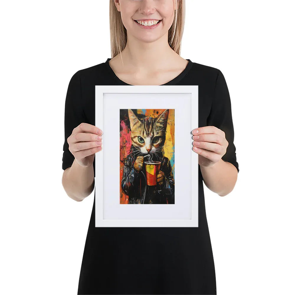street-art-feline-v9-gerahmtes-poster-gerahmtes-poster-jlr-design-5 - JLR Design