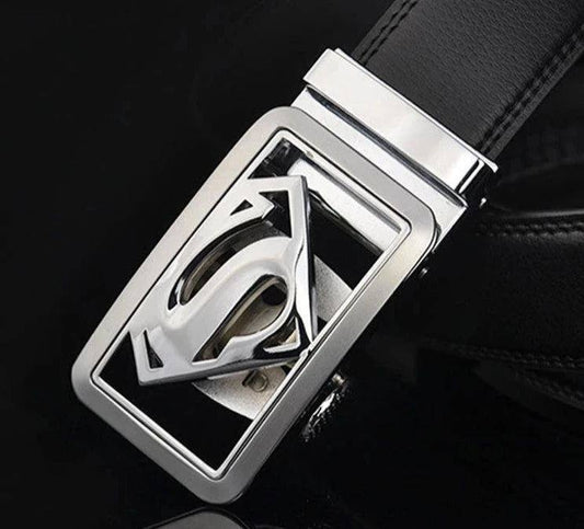 superman-ledergurtel-fur-herren-echtleder-mit-automatischer-logo-schnalle-gurtel-jlr-design-1 - JLR Design