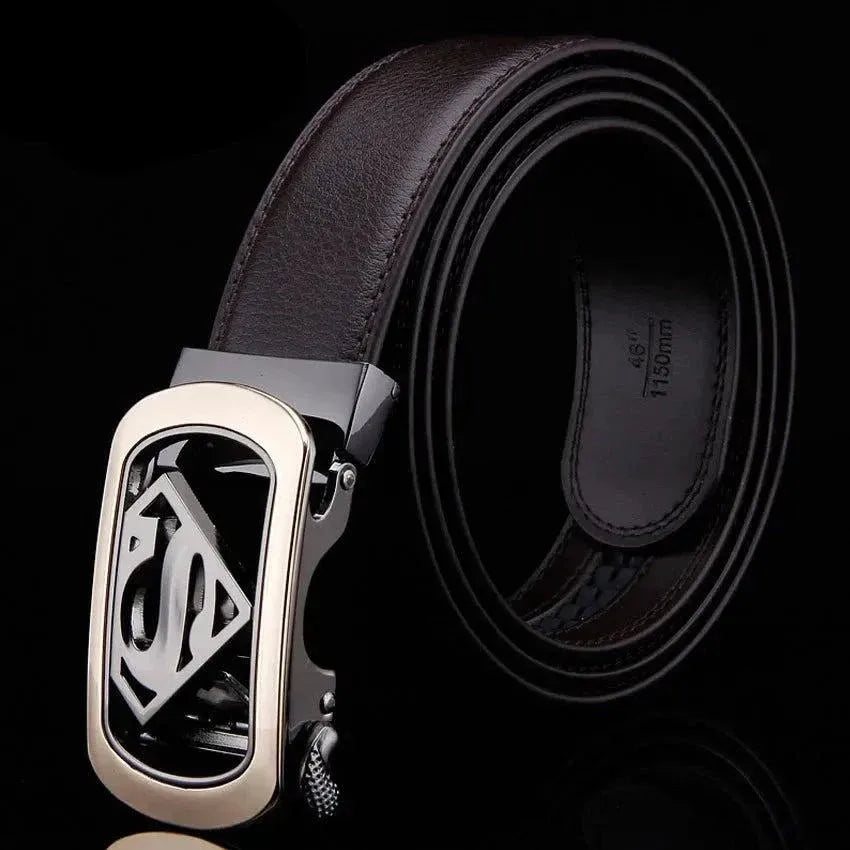 superman-ledergurtel-fur-herren-echtleder-mit-automatischer-logo-schnalle-gurtel-jlr-design-10 - JLR Design
