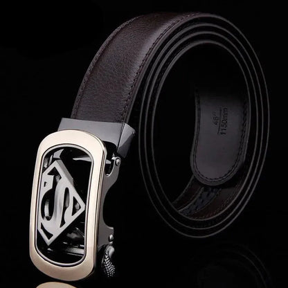 superman-ledergurtel-fur-herren-echtleder-mit-automatischer-logo-schnalle-gurtel-jlr-design-10 - JLR Design