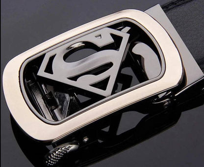 superman-ledergurtel-fur-herren-echtleder-mit-automatischer-logo-schnalle-gurtel-jlr-design-2 - JLR Design