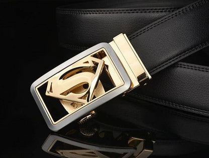 superman-ledergurtel-fur-herren-echtleder-mit-automatischer-logo-schnalle-gurtel-jlr-design-3 - JLR Design
