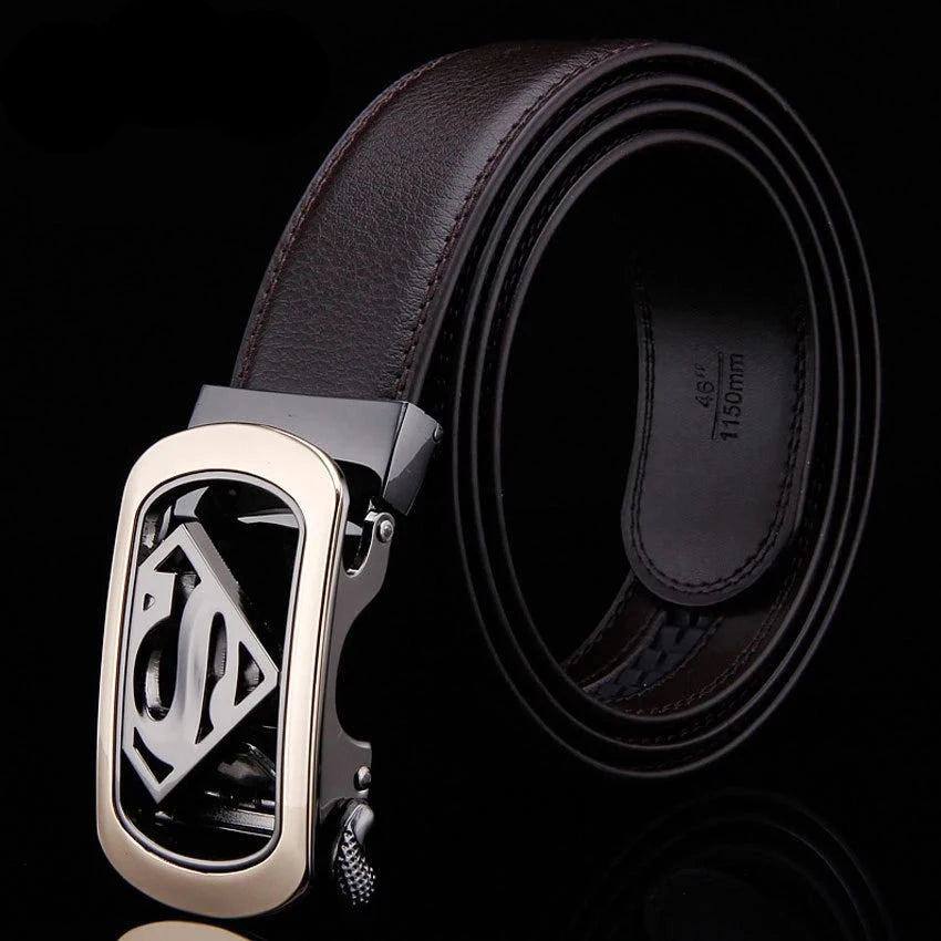 superman-ledergurtel-fur-herren-echtleder-mit-automatischer-logo-schnalle-gurtel-jlr-design-5 - JLR Design