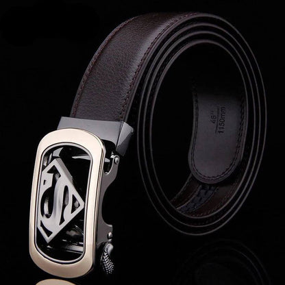 superman-ledergurtel-fur-herren-echtleder-mit-automatischer-logo-schnalle-gurtel-jlr-design-5 - JLR Design