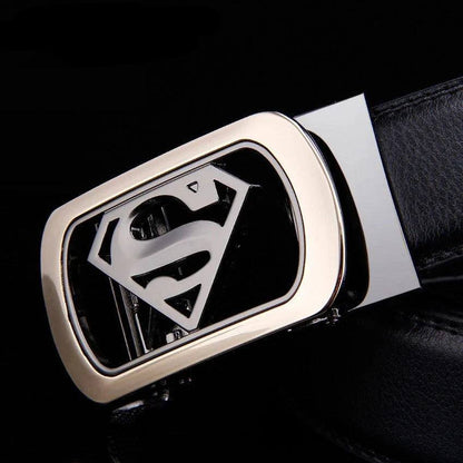 superman-ledergurtel-fur-herren-echtleder-mit-automatischer-logo-schnalle-gurtel-jlr-design-6 - JLR Design
