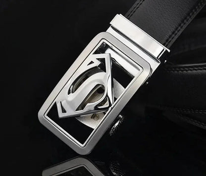 superman-ledergurtel-fur-herren-echtleder-mit-automatischer-logo-schnalle-gurtel-jlr-design-9 - JLR Design
