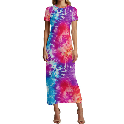 tie-dye-short-sleeve-long-dress-long-dress-jlr-design-1 - JLR Design