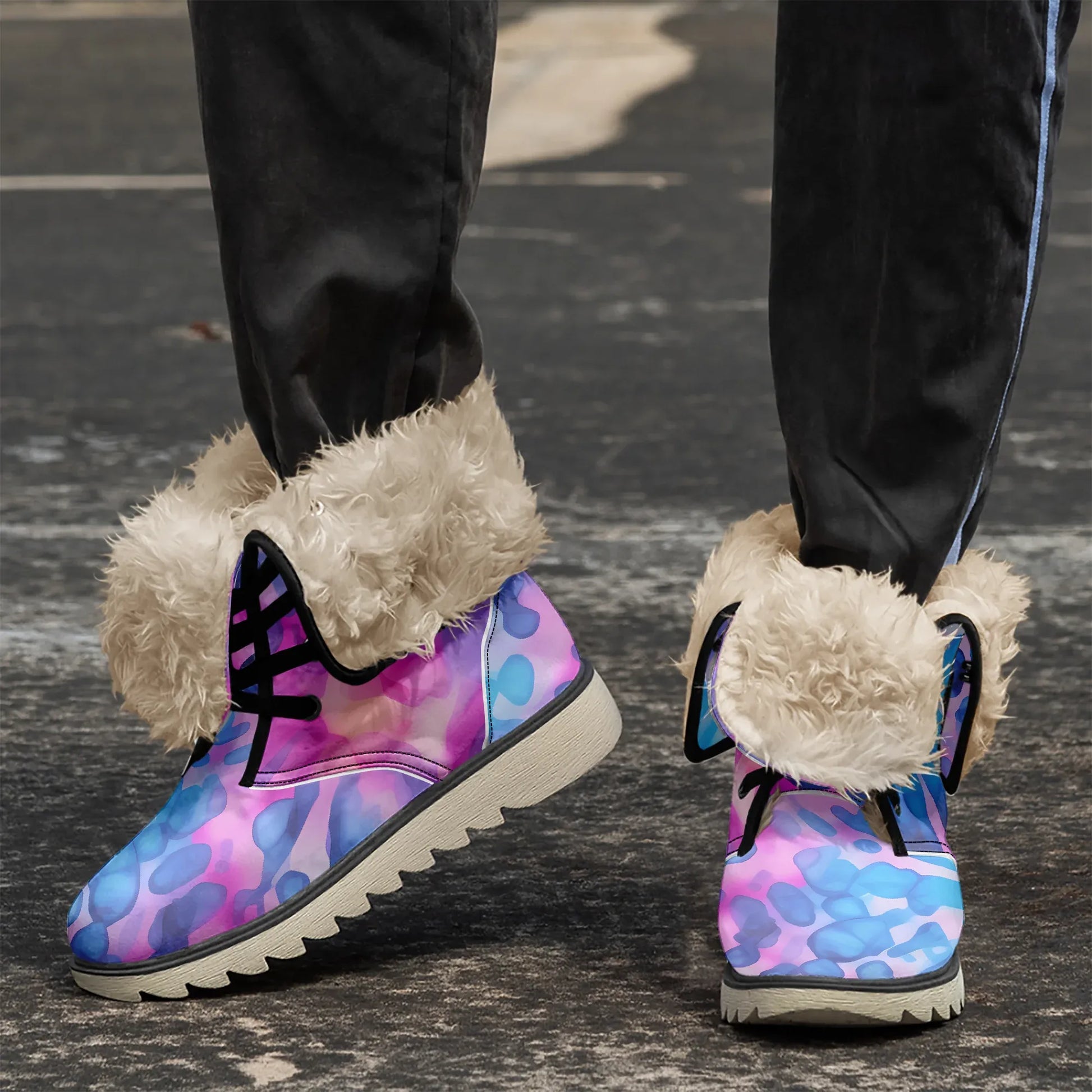 tie-dye-v1-chic-boots-mit-pluschfutter-stiefel-jlr-design-3 - JLR Design