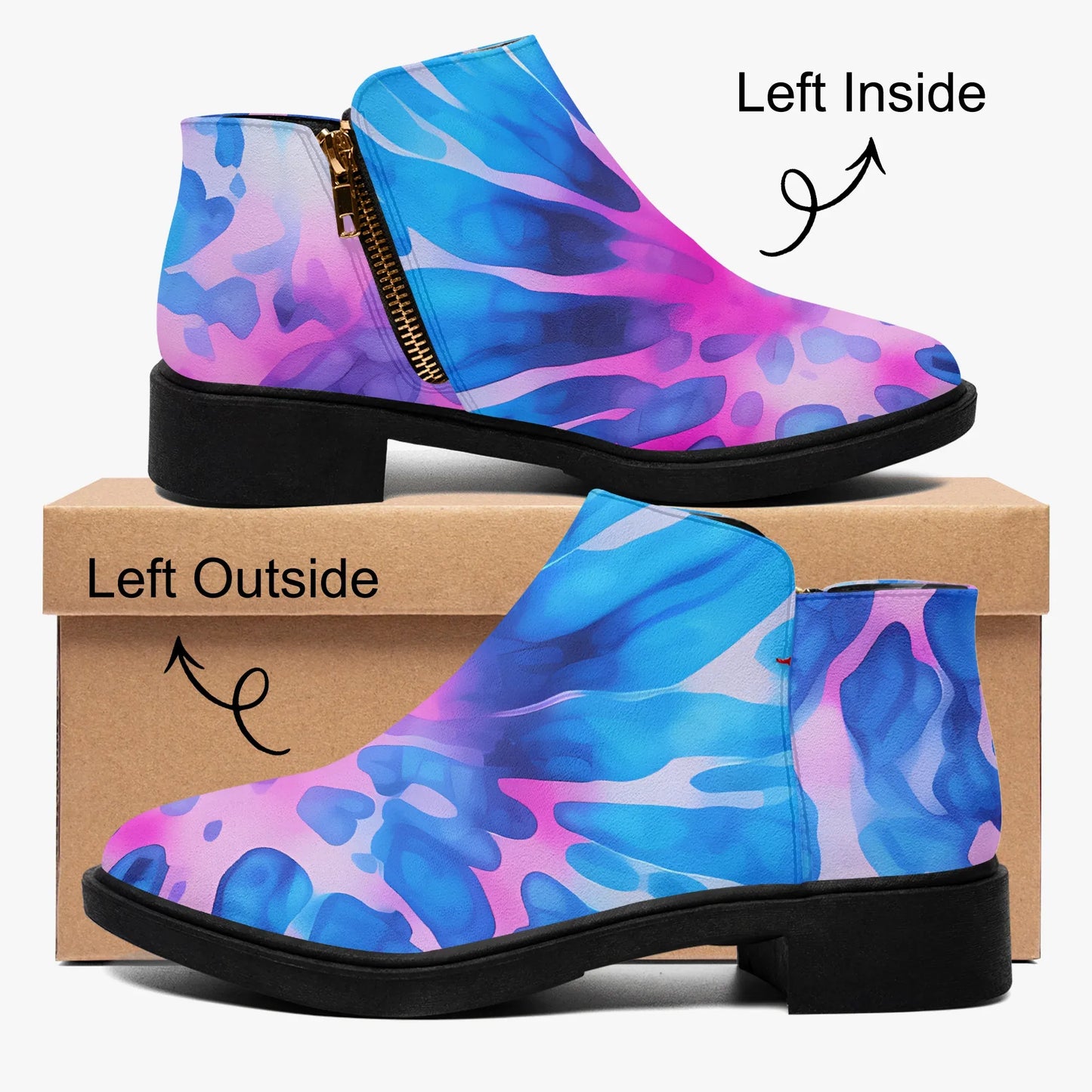 tie-dye-v1-elegante-reissverschluss-stiefeletten-stiefeletten-jlr-design-4 - JLR Design