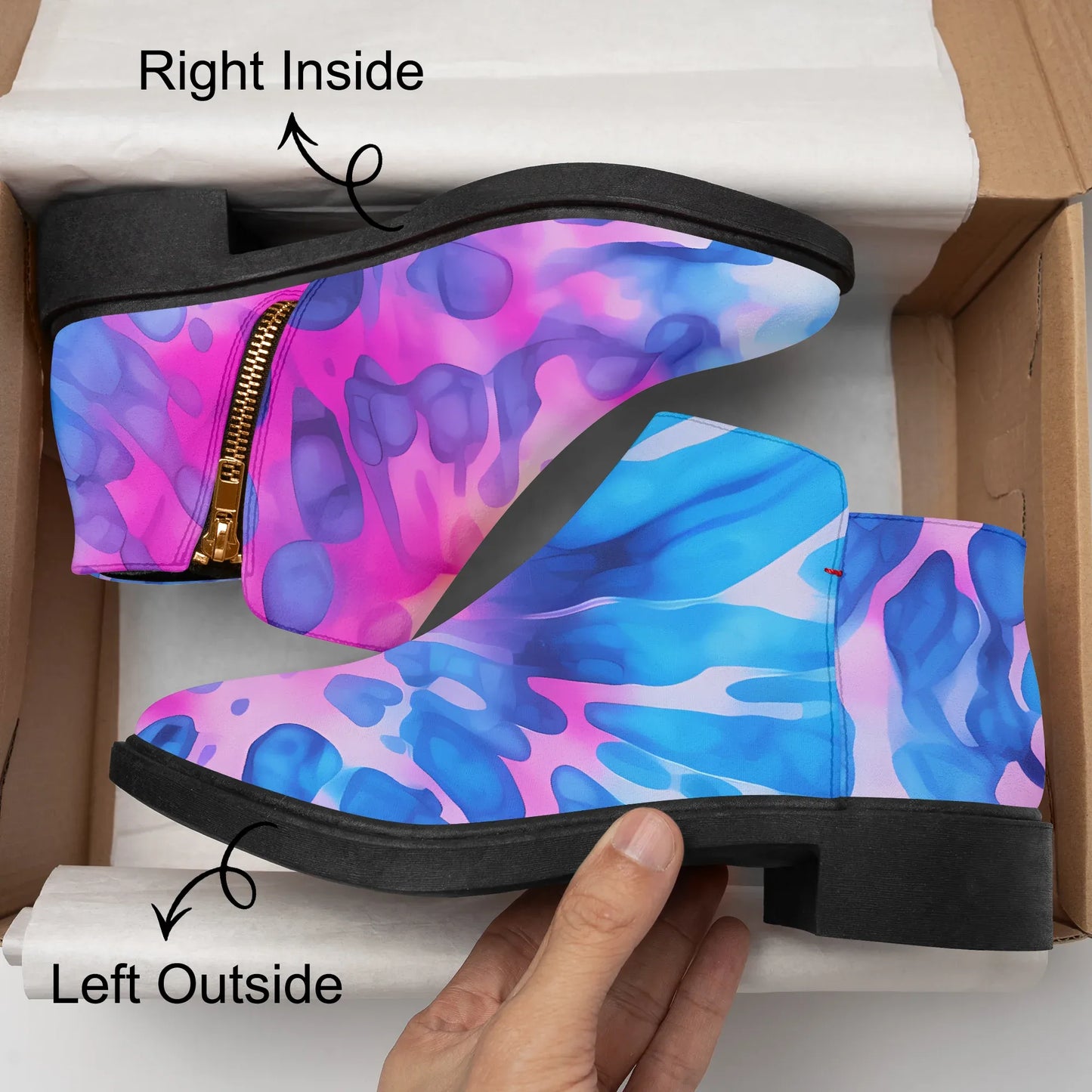 tie-dye-v1-elegante-reissverschluss-stiefeletten-stiefeletten-jlr-design-8 - JLR Design