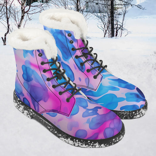 tie-dye-v1-faux-fur-leder-boots-boots-jlr-design-1 - JLR Design