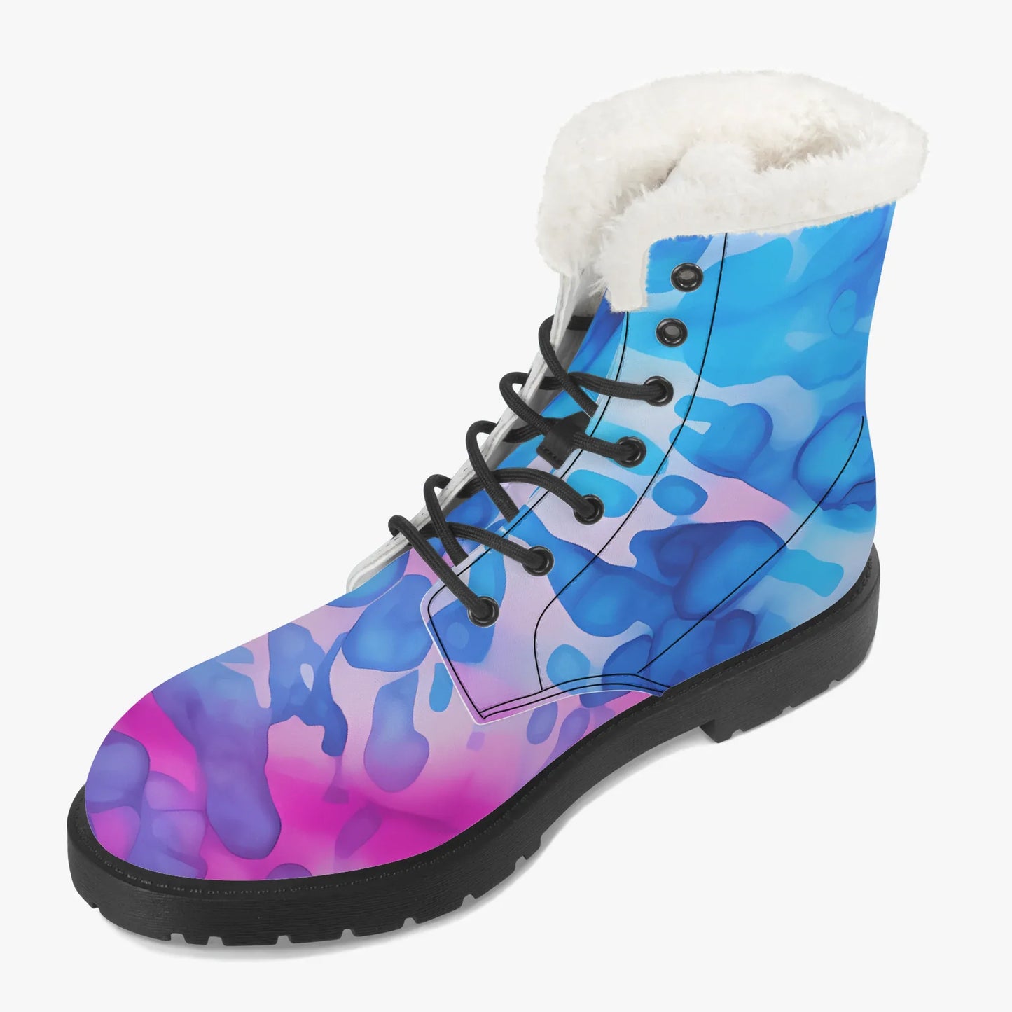 tie-dye-v1-faux-fur-leder-boots-boots-jlr-design-3 - JLR Design