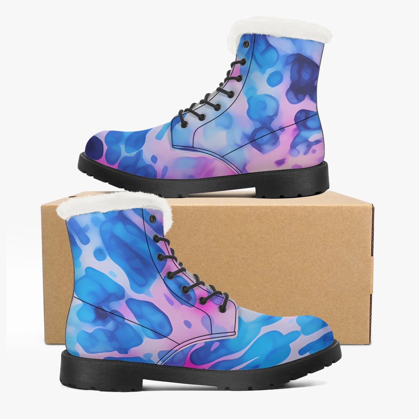 tie-dye-v1-faux-fur-leder-boots-boots-jlr-design-5 - JLR Design