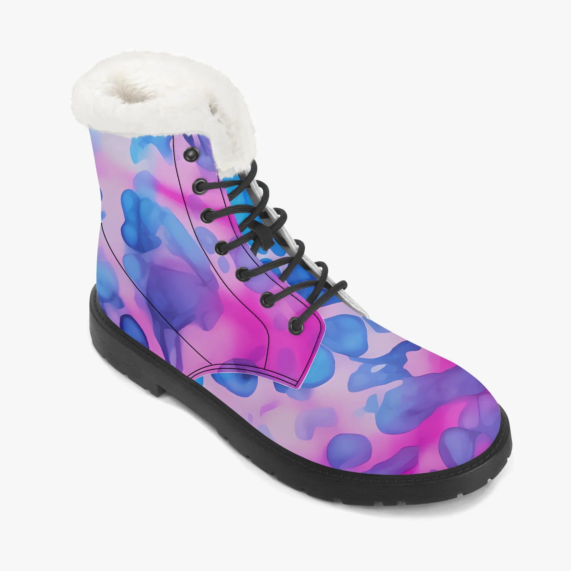 tie-dye-v1-faux-fur-leder-boots-boots-jlr-design-7 - JLR Design