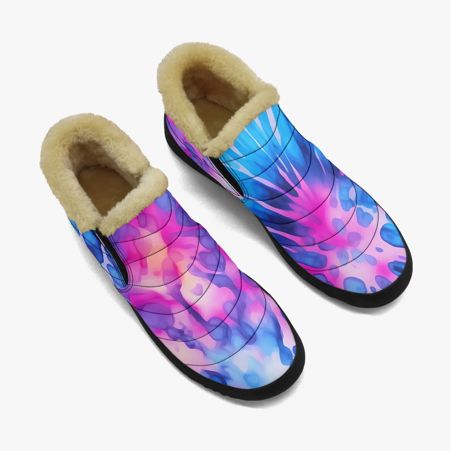 tie-dye-v1-faux-fur-slipper-slipper-jlr-design-2 - JLR Design