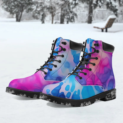 tie-dye-v1-leder-boots-or-stylische-und-warme-winterstiefel-boots-jlr-design-1 - JLR Design