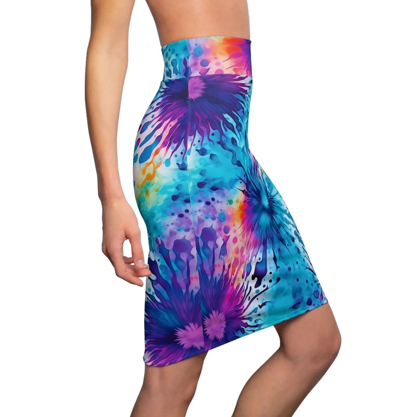 tie-dye-v2-bleistiftrock-fur-damen-eleganter-mid-waist-rock-mit-stretch-komfort-bleistiftrock-jlr-design-3 - JLR Design