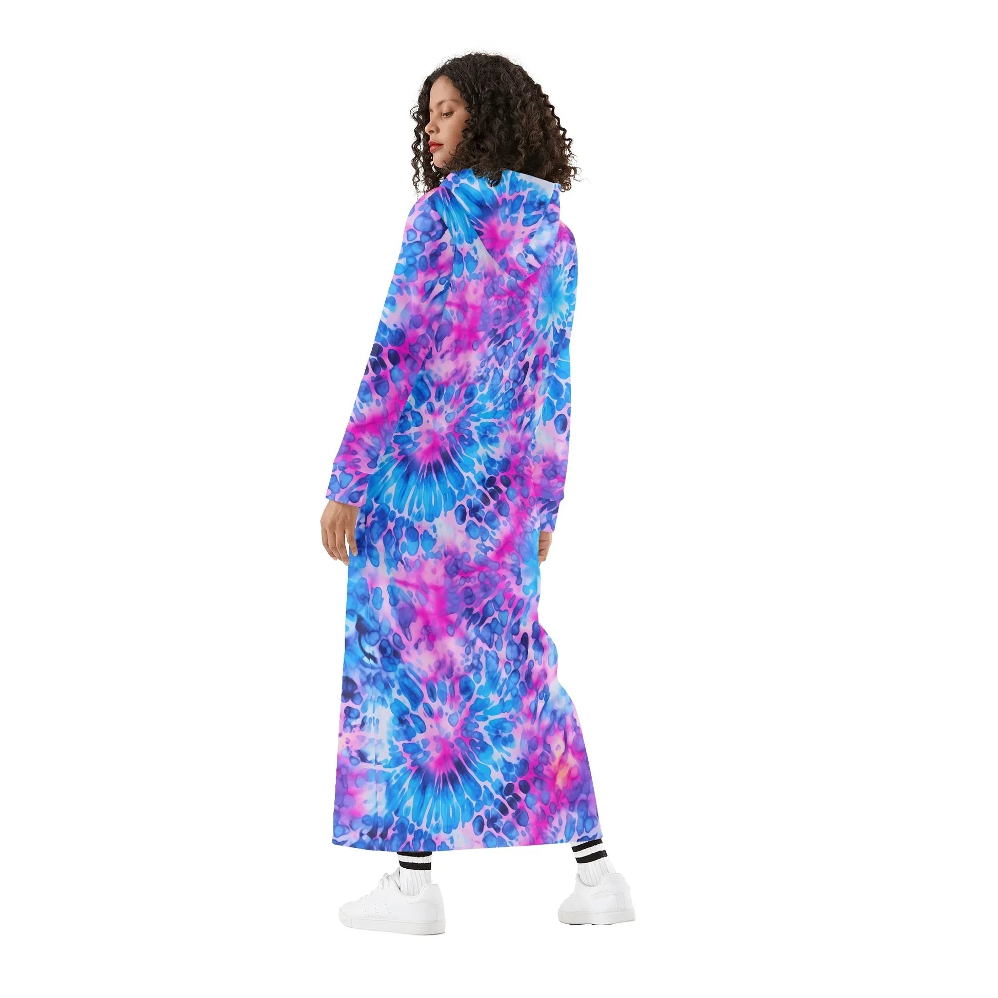 tie-dye-v2-damen-maxi-hoodiekleid-knochellanges-kapuzenkleid-aus-weich-angerautem-fleece-hoodiekleid-jlr-design-2 - JLR Design