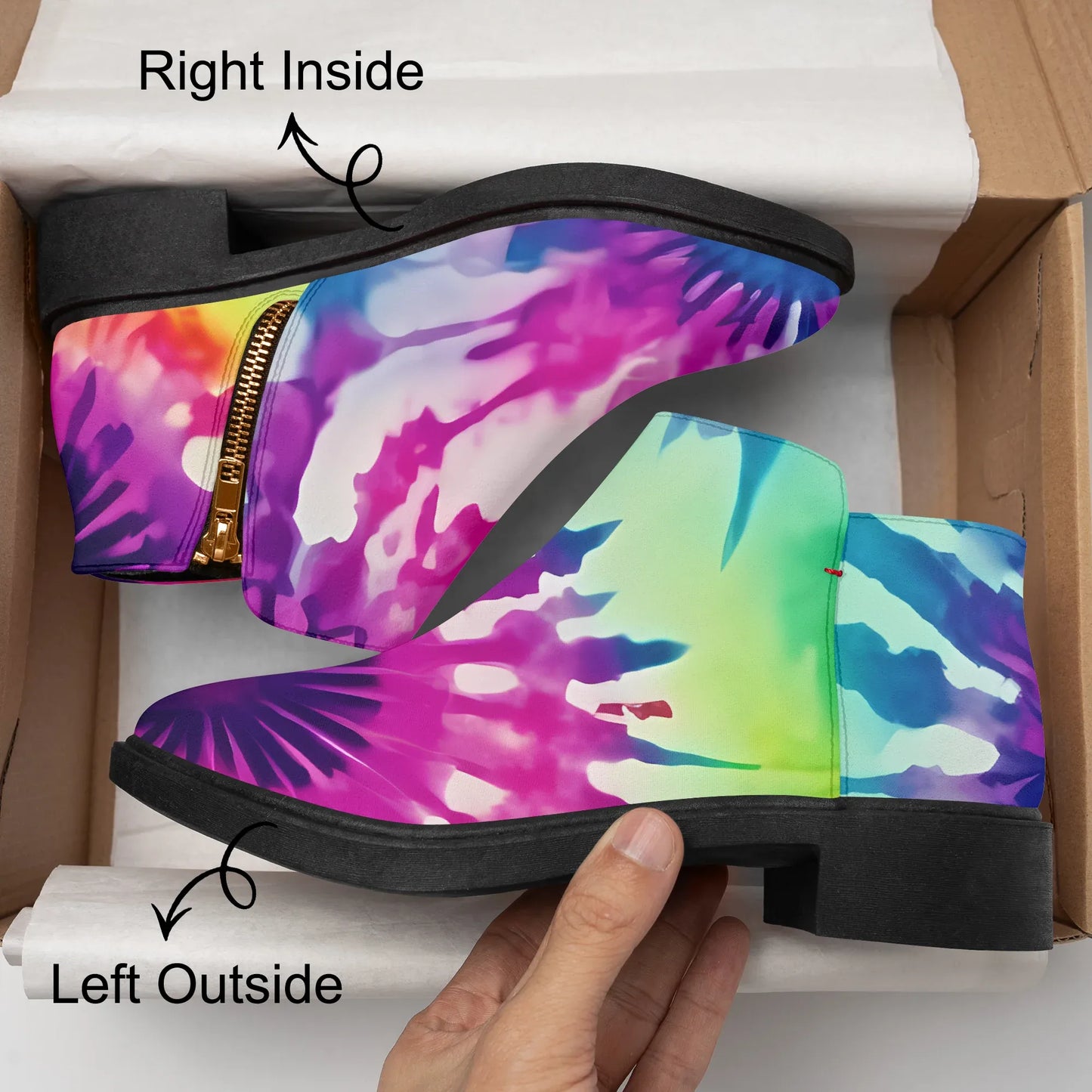 tie-dye-v2-elegante-reissverschluss-stiefeletten-stiefeletten-jlr-design-8 - JLR Design