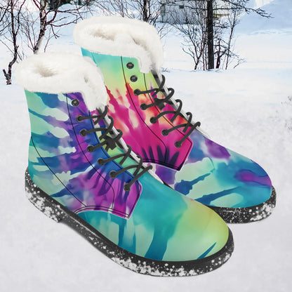 tie-dye-v2-faux-fur-leder-boots-boots-jlr-design-1 - JLR Design