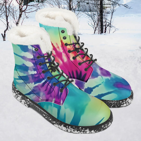 tie-dye-v2-faux-fur-leder-boots-boots-jlr-design-1 - JLR Design