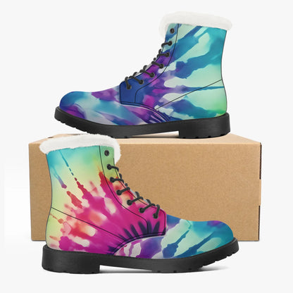 tie-dye-v2-faux-fur-leder-boots-boots-jlr-design-5 - JLR Design