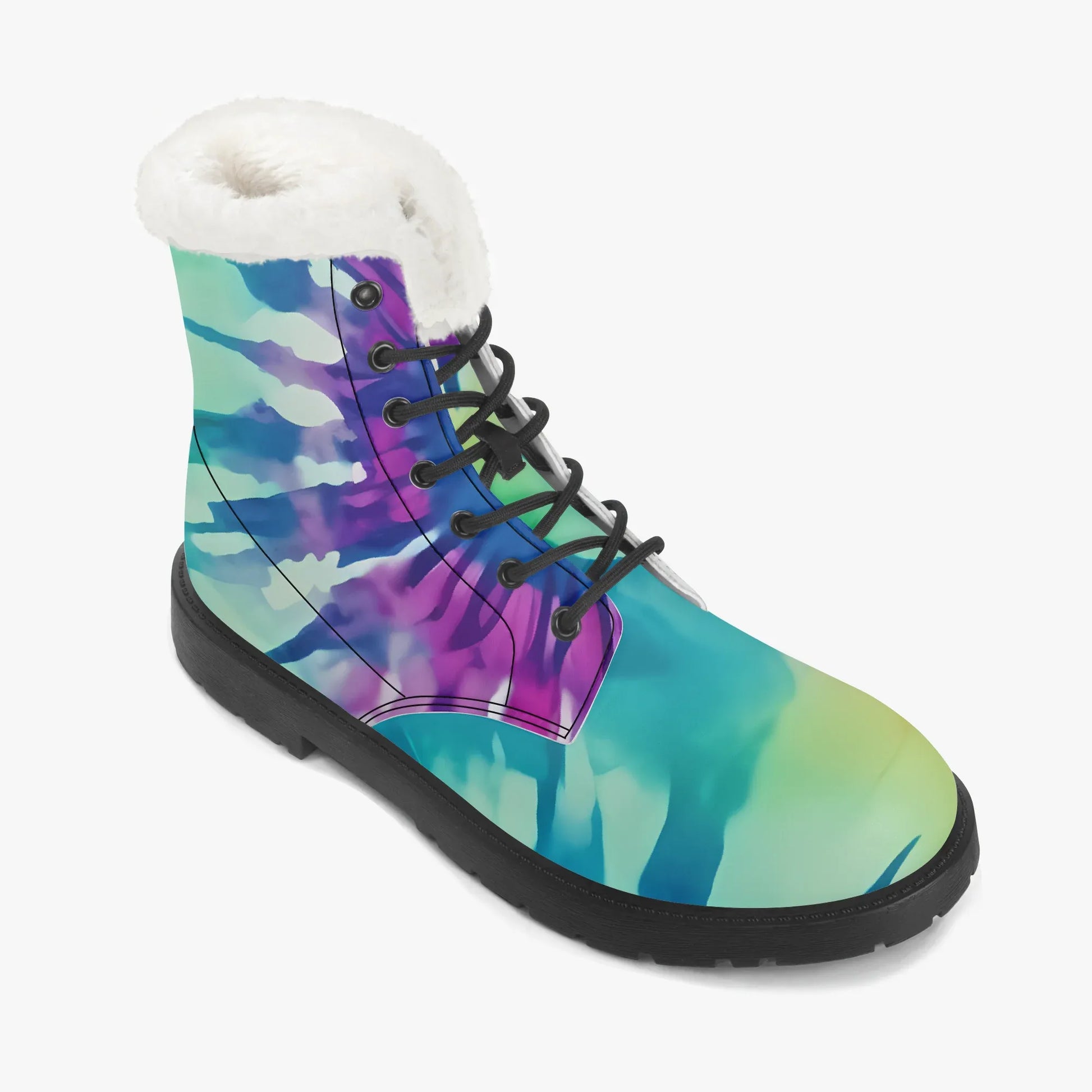 tie-dye-v2-faux-fur-leder-boots-boots-jlr-design-7 - JLR Design