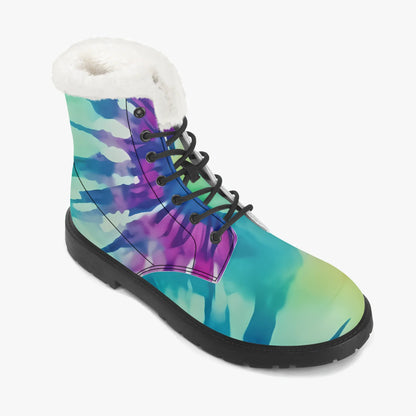 tie-dye-v2-faux-fur-leder-boots-boots-jlr-design-7 - JLR Design