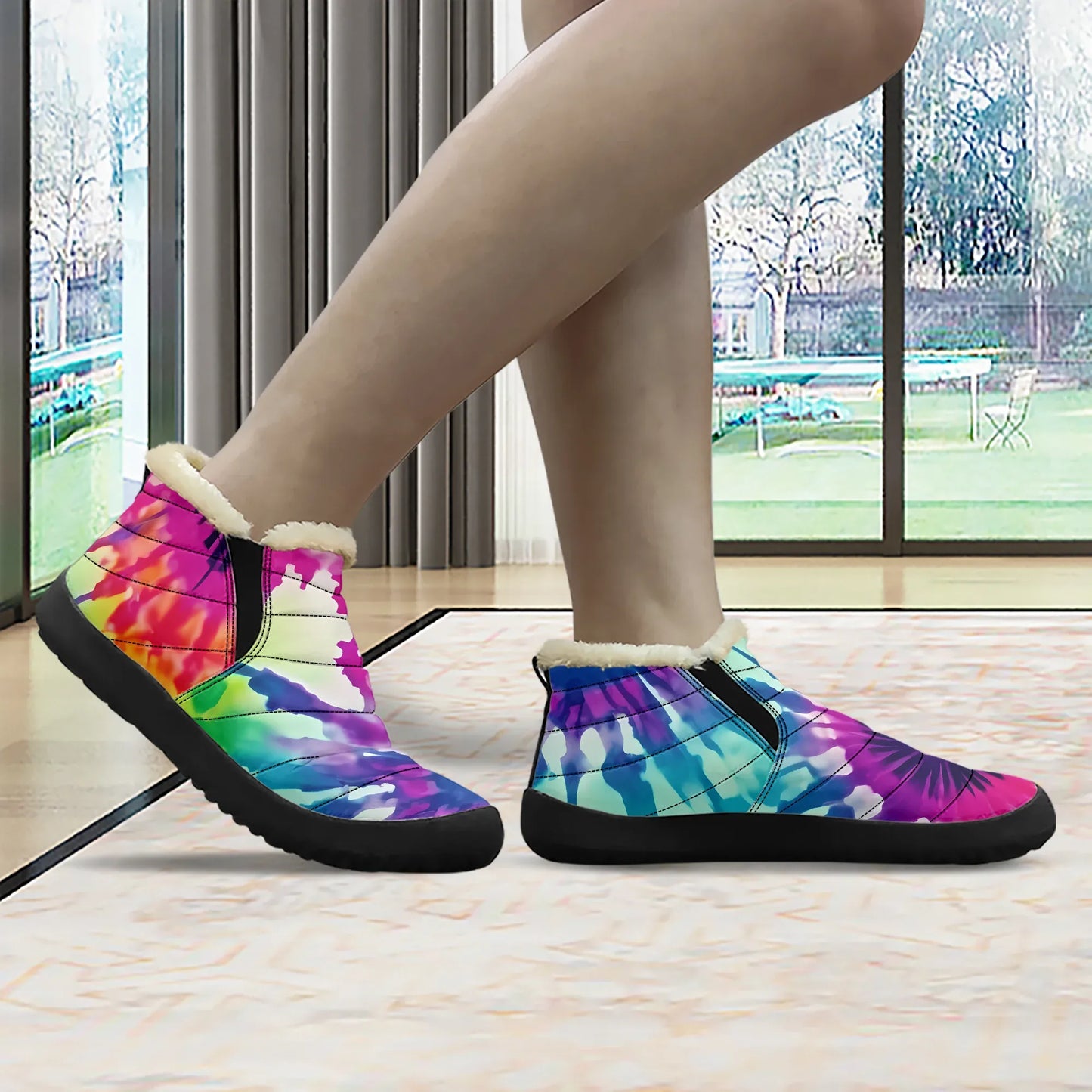 tie-dye-v2-faux-fur-slipper-slipper-jlr-design-3 - JLR Design