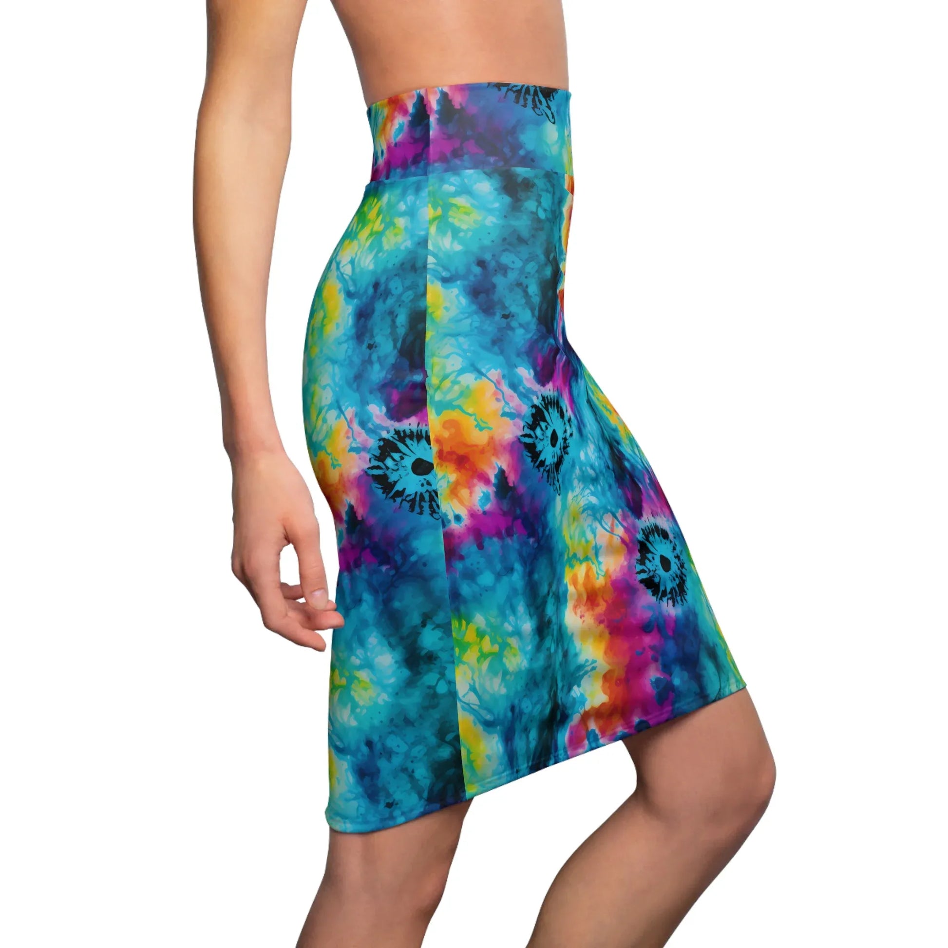 tie-dye-v3-bleistiftrock-fur-damen-eleganter-mid-waist-rock-mit-stretch-komfort-bleistiftrock-jlr-design-3 - JLR Design
