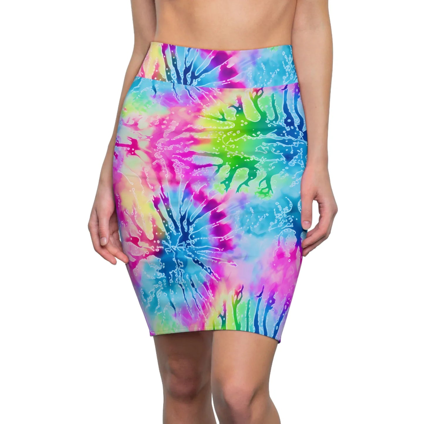 tie-dye-v4-bleistiftrock-fur-damen-eleganter-mid-waist-rock-mit-stretch-komfort-bleistiftrock-jlr-design-1 - JLR Design