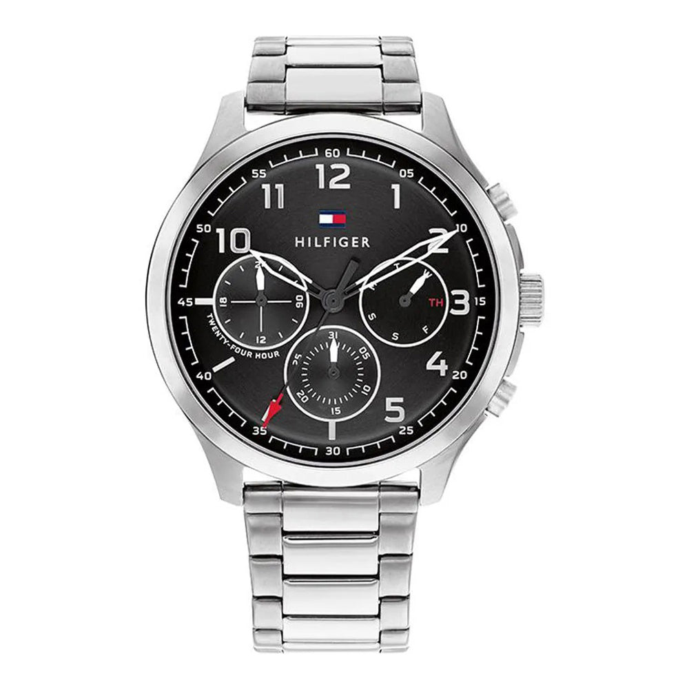 tommy-hilfiger-asher-herrenuhr-1791852-or-multifunktion-or-silbernes-edelstahlgehause-and-schwarzes-zifferblatt-markenuhren-jlr-design-1 - JLR Design