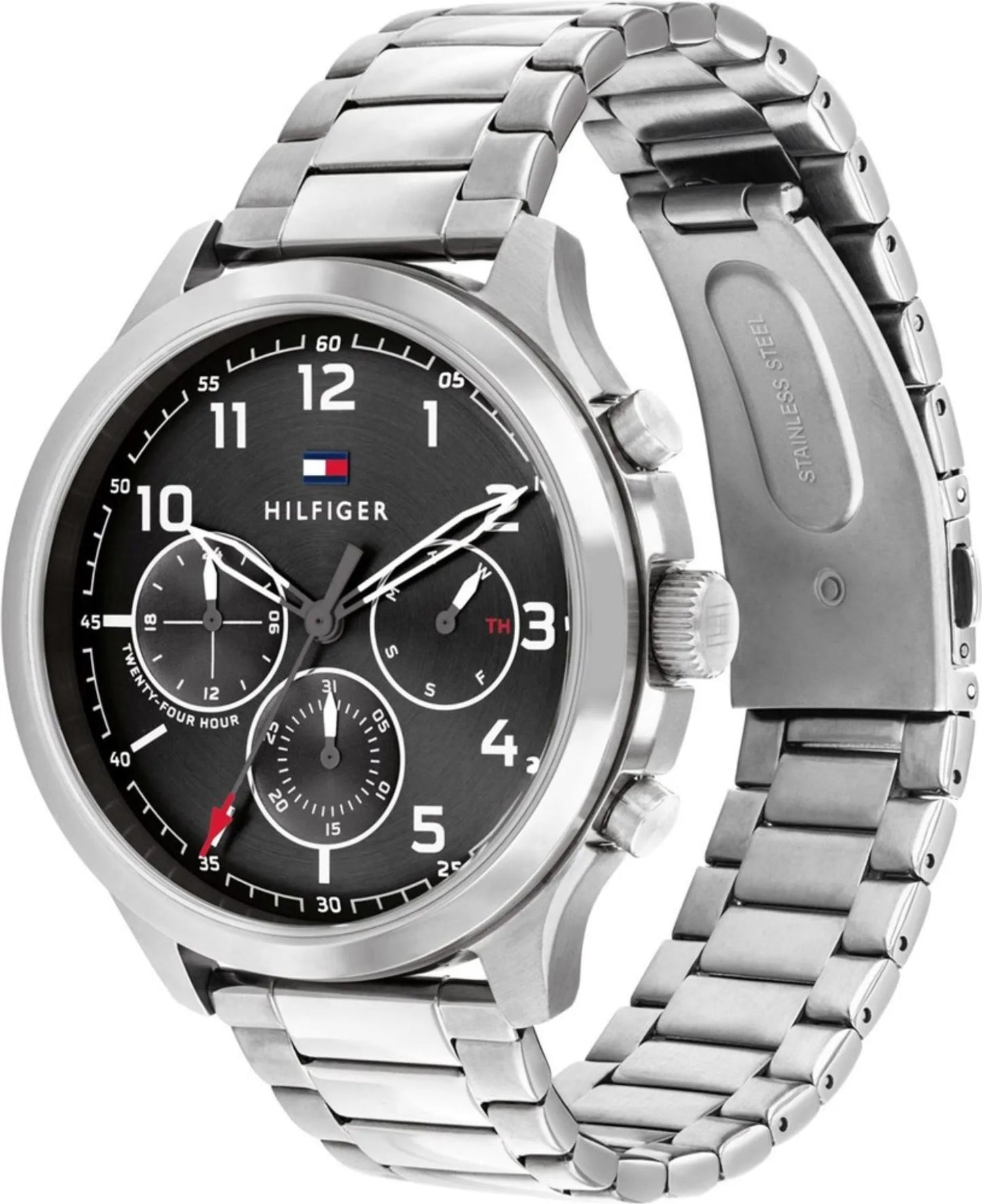 tommy-hilfiger-asher-herrenuhr-1791852-or-multifunktion-or-silbernes-edelstahlgehause-and-schwarzes-zifferblatt-markenuhren-jlr-design-2 - JLR Design