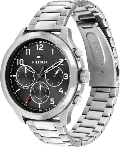 tommy-hilfiger-asher-herrenuhr-1791852-or-multifunktion-or-silbernes-edelstahlgehause-and-schwarzes-zifferblatt-markenuhren-jlr-design-2 - JLR Design
