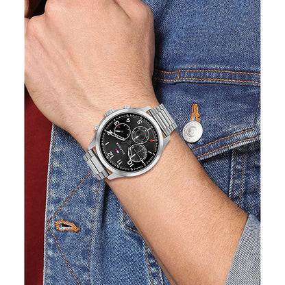 tommy-hilfiger-asher-herrenuhr-1791852-or-multifunktion-or-silbernes-edelstahlgehause-and-schwarzes-zifferblatt-markenuhren-jlr-design-4 - JLR Design