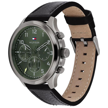 tommy-hilfiger-asher-herrenuhr-1791856-or-multifunktion-or-grunes-zifferblatt-and-graues-gehause-mit-lederarmband-markenuhren-jlr-design-2 - JLR Design