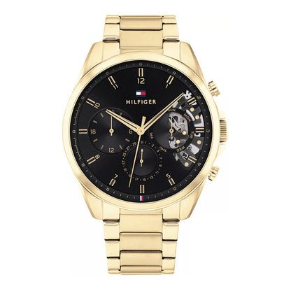 tommy-hilfiger-baker-herrenuhr-1710447-or-goldene-multifunktion-or-skelett-optik-and-schwarzes-zifferblatt-markenuhren-jlr-design-1 - JLR Design