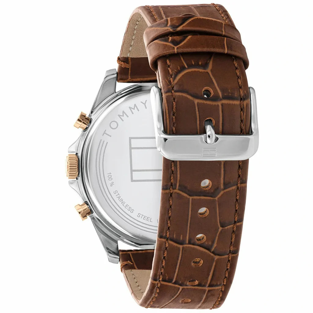 tommy-hilfiger-baker-herrenuhr-1710450-or-teilskelettiertes-zifferblatt-or-lederarmband-braun-and-silber-markenuhren-jlr-design-6 - JLR Design