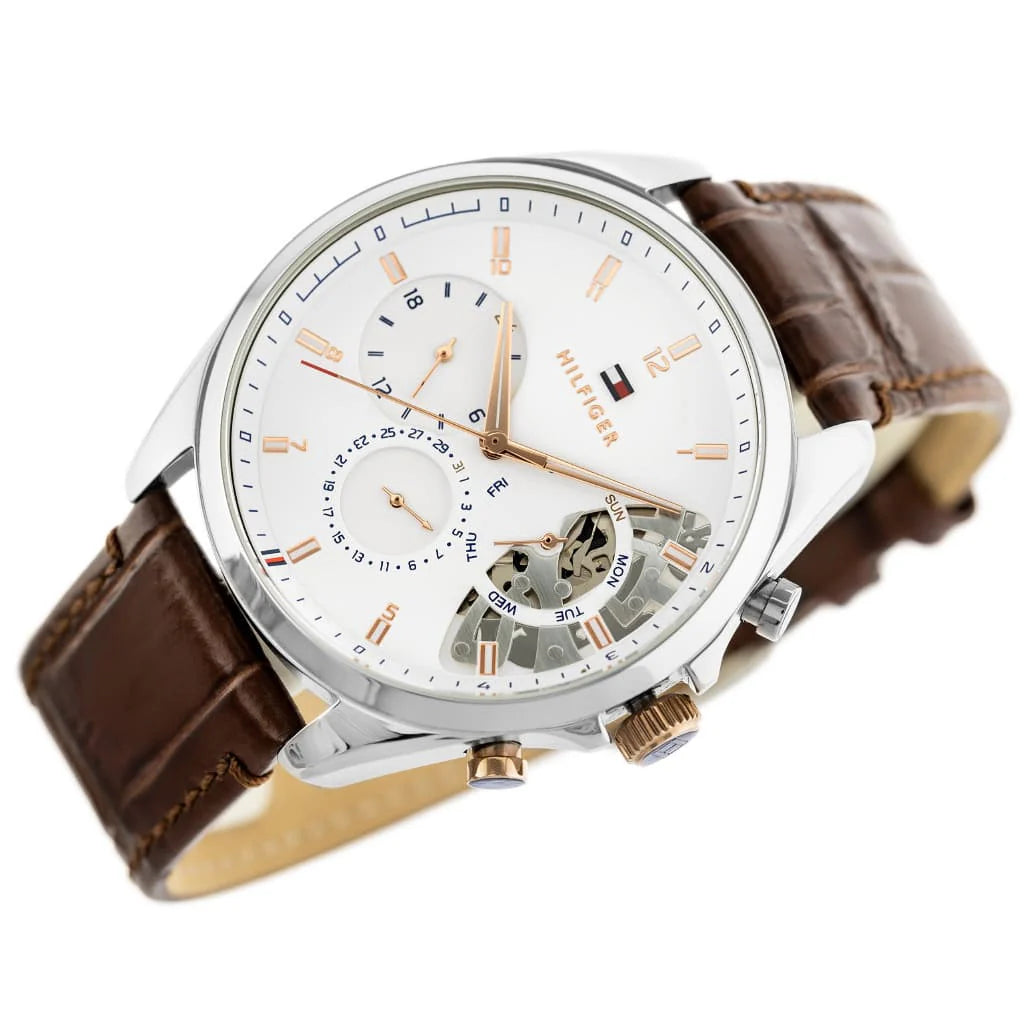 tommy-hilfiger-baker-herrenuhr-1710450-or-teilskelettiertes-zifferblatt-or-lederarmband-braun-and-silber-markenuhren-jlr-design-7 - JLR Design