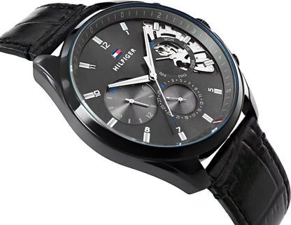 tommy-hilfiger-baker-herrenuhr-1710452-or-all-black-skelett-optik-or-schwarzes-gehause-and-lederarmband-markenuhren-jlr-design-3 - JLR Design