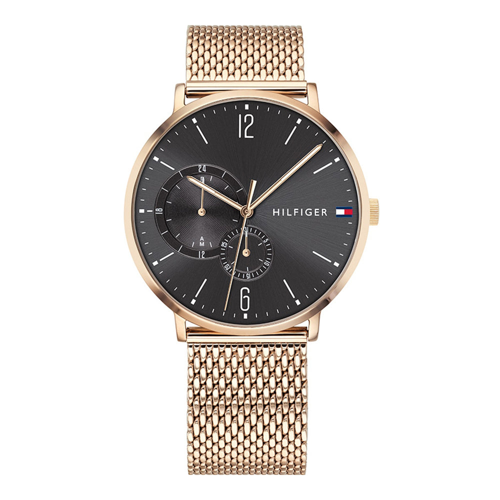 tommy-hilfiger-brooklyn-herrenuhr-1791506-or-ultraflach-or-rosegoldenes-edelstahlgehause-and-grau-markenuhren-jlr-design-1 - JLR Design
