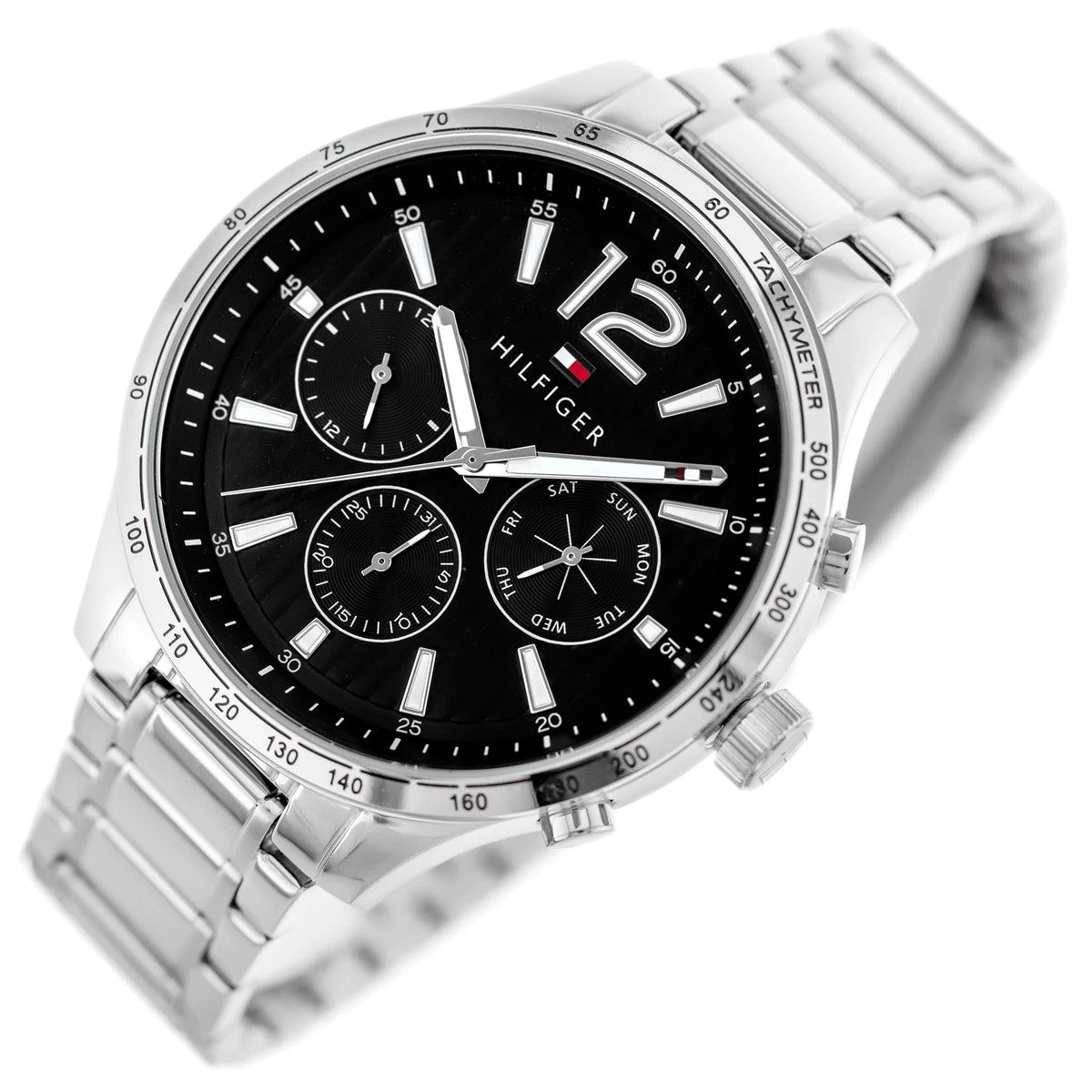 tommy-hilfiger-gavin-1791469-herrenuhr-markante-multifunktion-in-silber-and-schwarz-markenuhren-jlr-design-2 - JLR Design