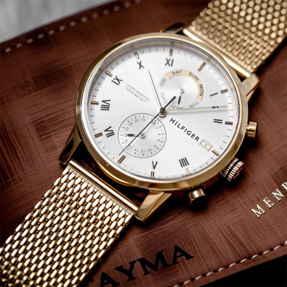 tommy-hilfiger-kane-1710403-herrenuhr-goldene-multifunktion-in-perfektion-markenuhren-jlr-design-6 - JLR Design