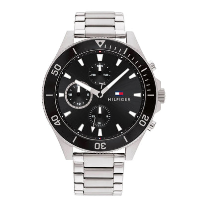 tommy-hilfiger-larson-1791916-herrenuhr-markante-multifunktion-in-schwarz-and-silber-markenuhren-jlr-design-1 - JLR Design