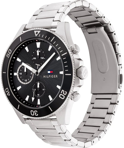 tommy-hilfiger-larson-1791916-herrenuhr-markante-multifunktion-in-schwarz-and-silber-markenuhren-jlr-design-2 - JLR Design
